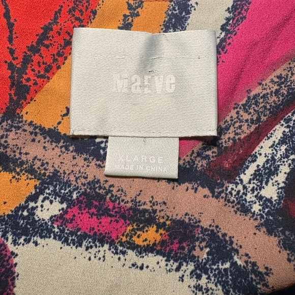 Maeve Anthropologie Womens Flavia Swirl Shift Dress Size XL Colorful Retro 70s - Picture 6 of 8